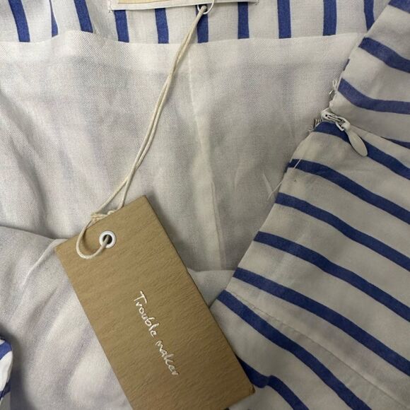 Blue/white striped skirt Size 10 - Picture 6 of 7